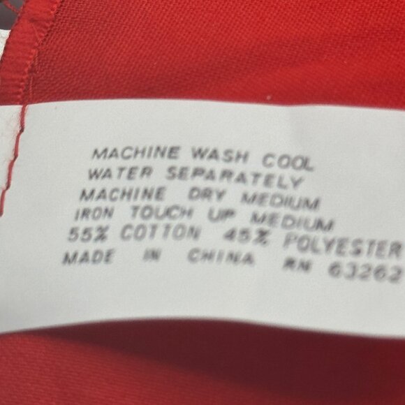 Red Table Napkins Set Cotton & Polyester Blend 19x18 Inches Set of 4 - Picture 4 of 5